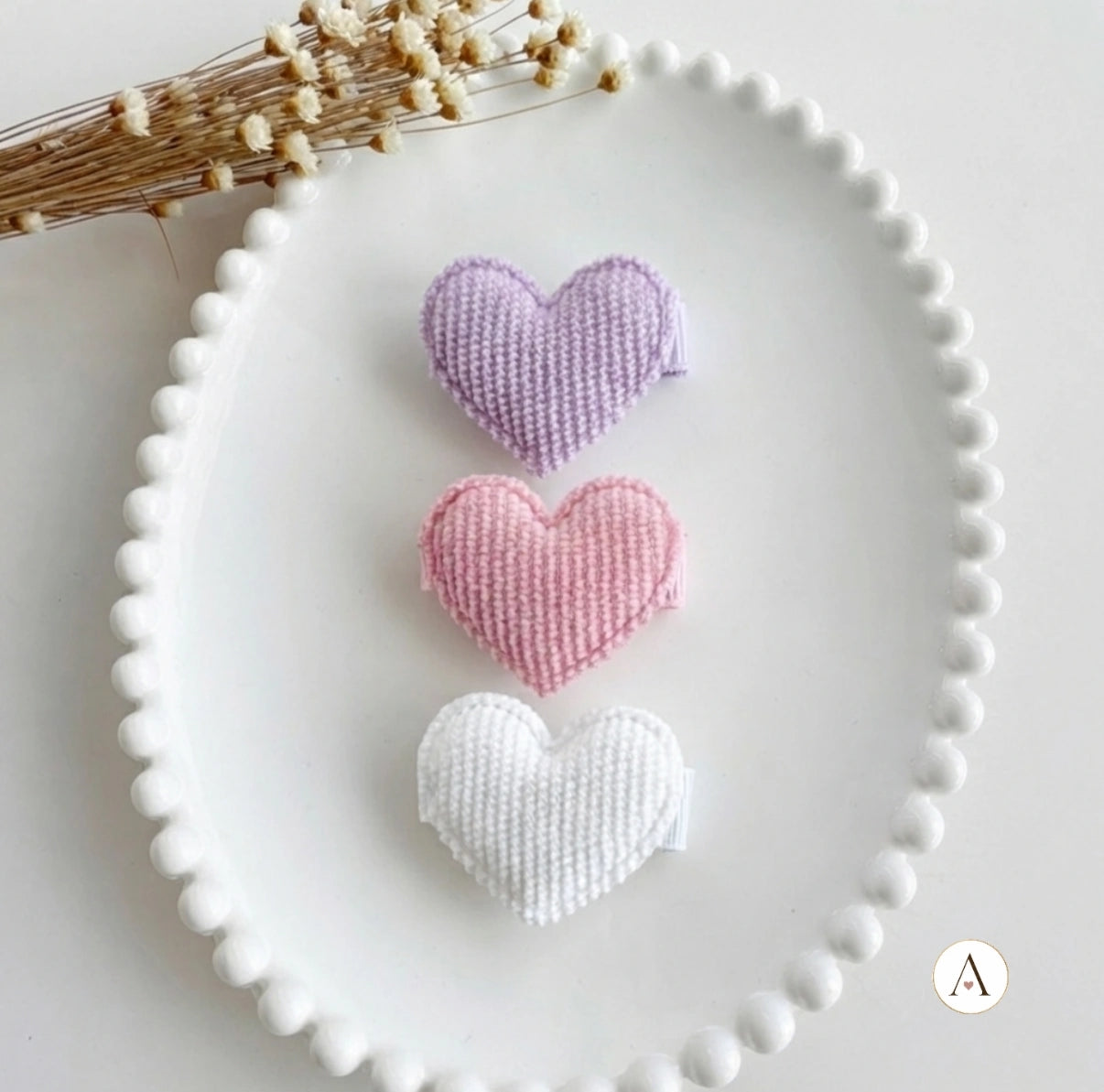 Kit Hair Clips Clip Corações